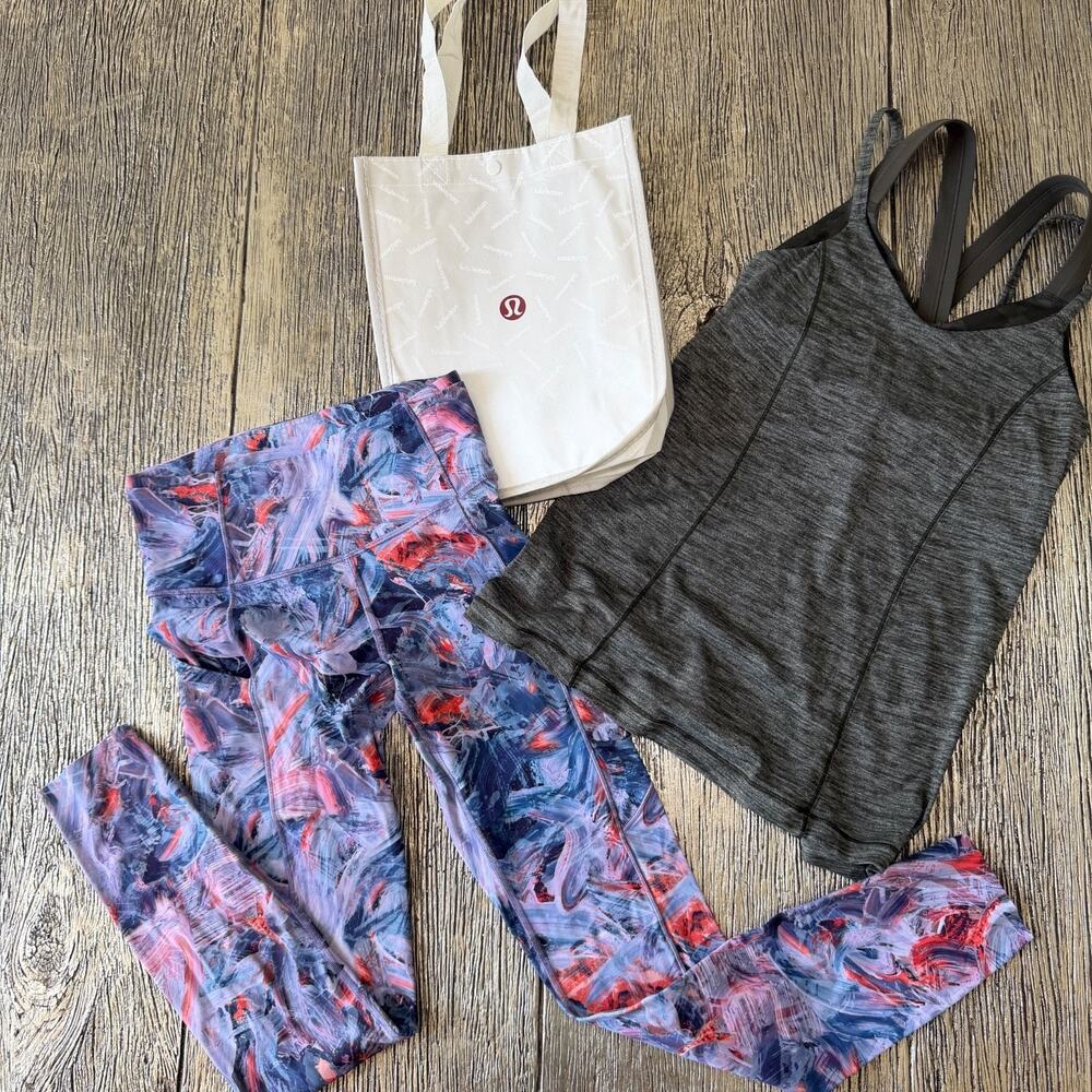 Lululemon Set Size 4 | Leggings & Top Outfit Bundle + Bonus Reusable Bag 3 Items